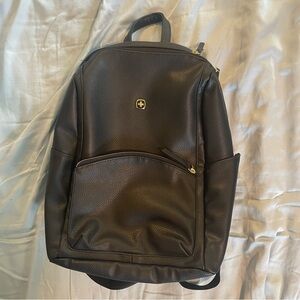 SwissGear Faux Leather Laptop Backpack